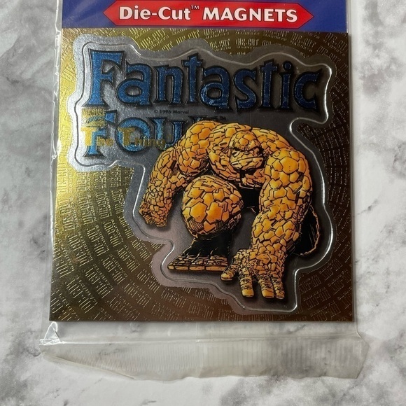 Vintage 1996 Marvel Comics Fantastic Four “The Thing” Die-Cut Magnet – Sealed - Picture 4 of 6